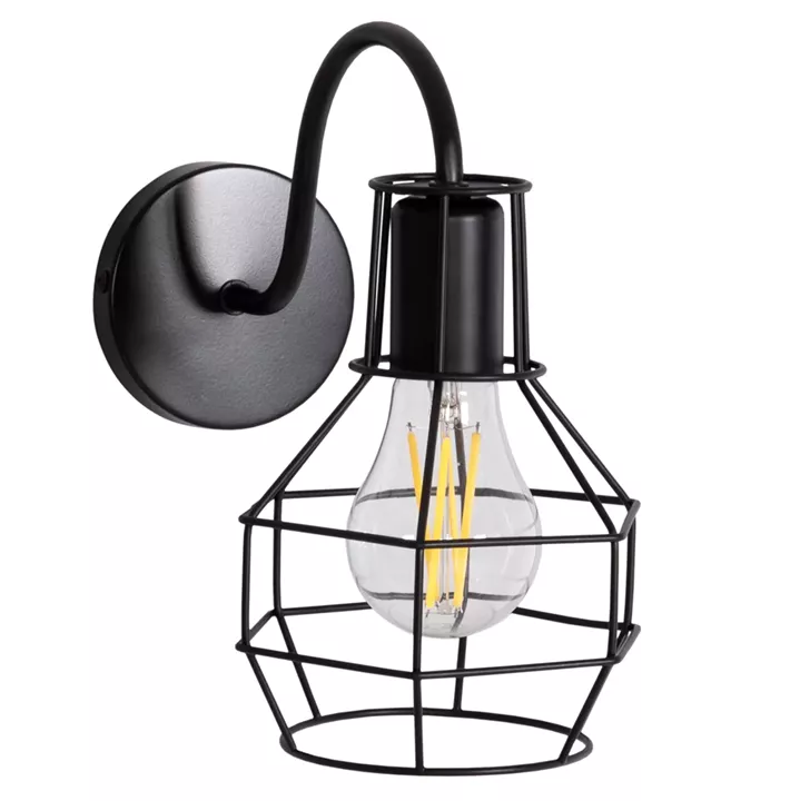 WALL SCONCE MILID2 HM4479 METAL IN BLACK 14.5x26.5x24Hcm.