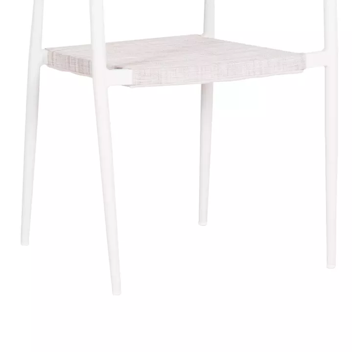 ΠΟΛΥΘΡΟΝΑ BERG HM6284.01 ΑΛΟΥΜΙΝΙΟ & TEXTILENE ΛΕΥΚΟ--P.E.TWISTED RATTAN 55x56x79Υεκ