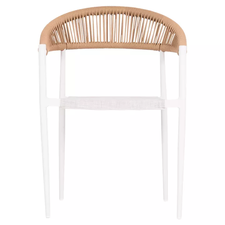 ΠΟΛΥΘΡΟΝΑ BERG HM6284.01 ΑΛΟΥΜΙΝΙΟ & TEXTILENE ΛΕΥΚΟ--P.E.TWISTED RATTAN 55x56x79Υεκ