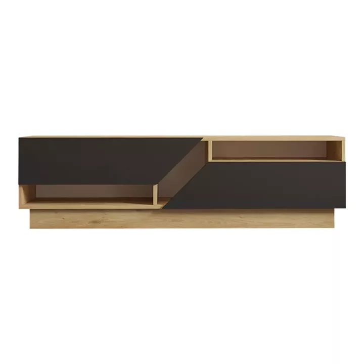 Cogo pakoworld TV cabinet in oak - anthracite shade 160x40x45cm