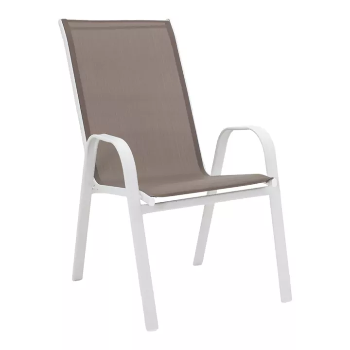 Albero-Calan pakoworld folding metal dining table in white shade D60x70cm
