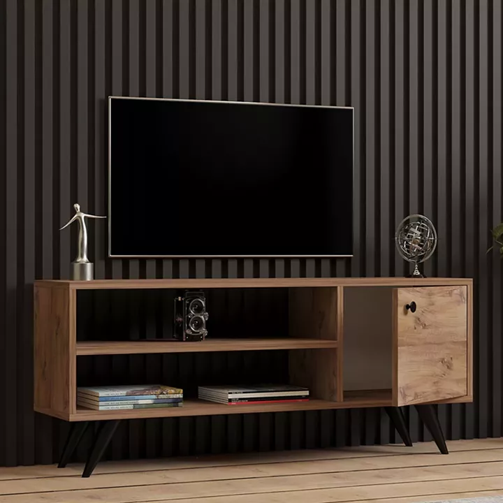 Έπιπλο τηλεόρασης Wison pakoworld σε sonoma απόχρωση 120x29x50εκ