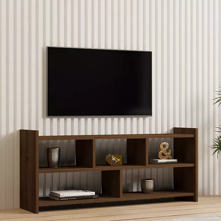 Έπιπλο τηλεόρασης Kapri pakoworld σε καρυδί απόχρωση 120x28x55εκ