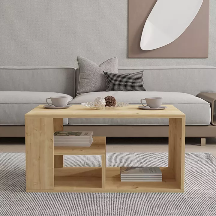 Τραπέζι σαλονιού Sobu pakoworld σε oak απόχρωση 80x50x40εκ