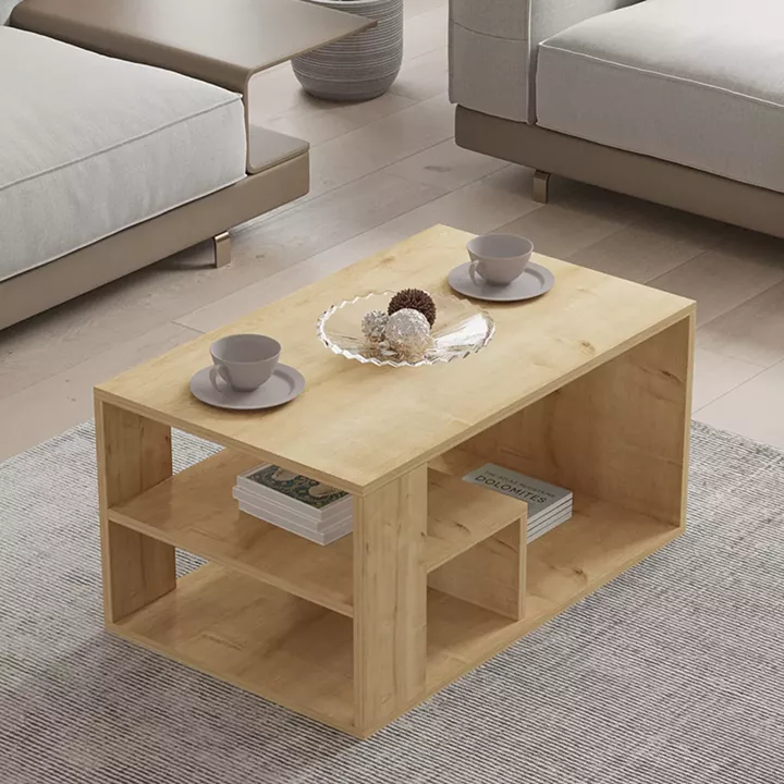 Τραπέζι σαλονιού Sobu pakoworld σε oak απόχρωση 80x50x40εκ