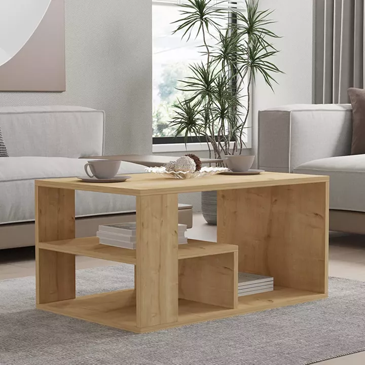 Τραπέζι σαλονιού Sobu pakoworld σε oak απόχρωση 80x50x40εκ