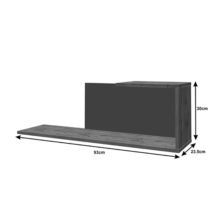 Living room complex Poelfy pakoworld  in dark grey-oak color 170x37.5x42cm