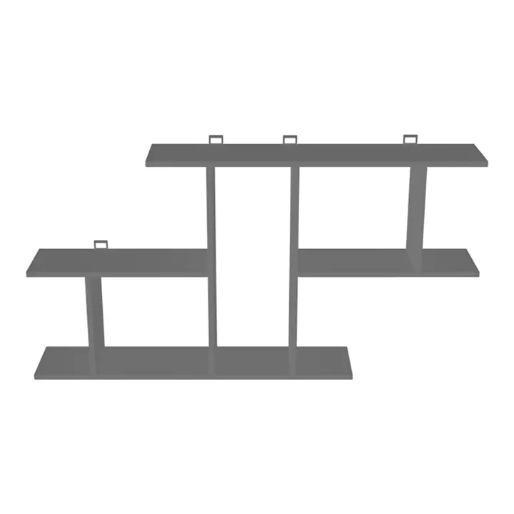 Wall shelf Vertoura pakoworld  in dark grey color 116x18.5x60cm