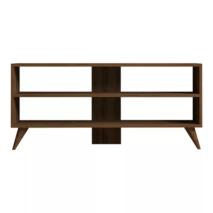 Έπιπλο τηλεόρασης Prestige pakoworld σε καρυδί απόχρωση 120x29,6x50εκ