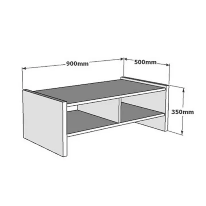 Tiena pakoworld coffee table in oak shade 90x50x35cm