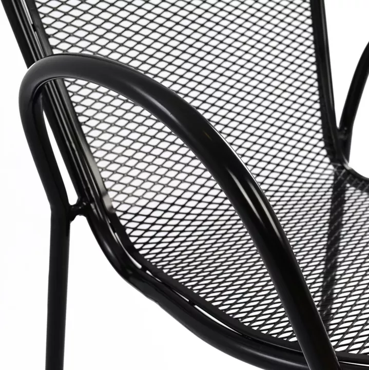Armchair metallic HM5029.01 Vera in black color 56x62,5x90 cm