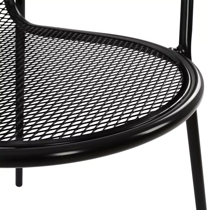 Armchair metallic HM5029.01 Vera in black color 56x62,5x90 cm