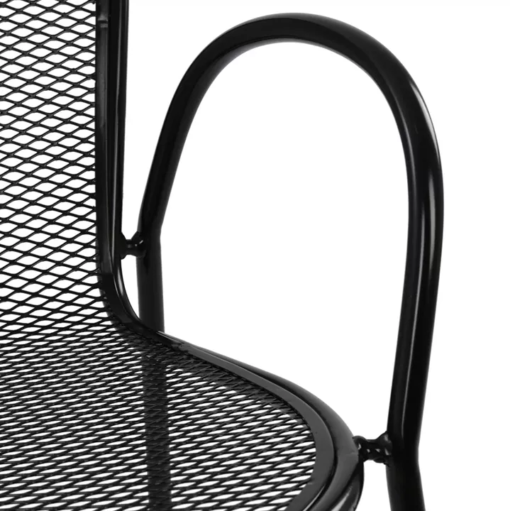 Armchair metallic HM5029.01 Vera in black color 56x62,5x90 cm