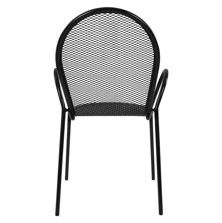 Armchair metallic HM5029.01 Vera in black color 56x62,5x90 cm