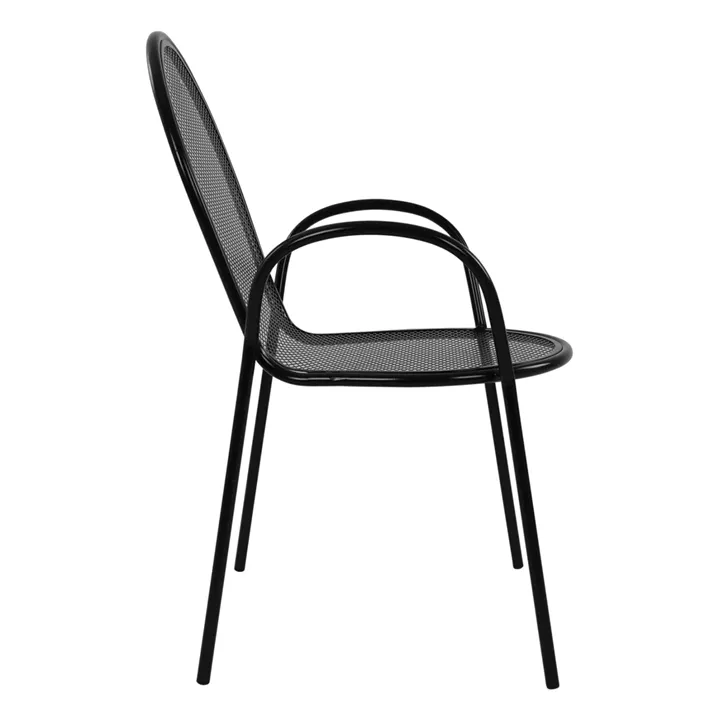 Armchair metallic HM5029.01 Vera in black color 56x62,5x90 cm