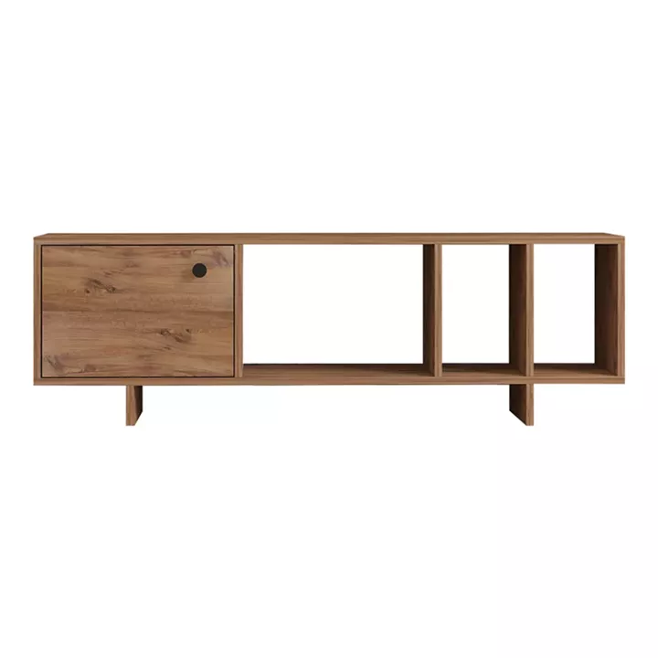 Έπιπλο τηλεόρασης Mueble pakoworld σε sonoma απόχρωση 140x29x45εκ