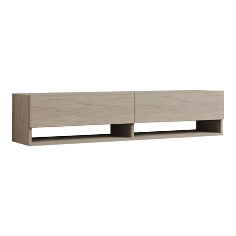 Melosa pakoworld wall-mounted TV cabinet in traverten 141x30x31cm