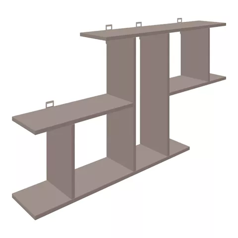 Wall shelf Vertoura pakoworld  in mocha color 116x18.5x60cm