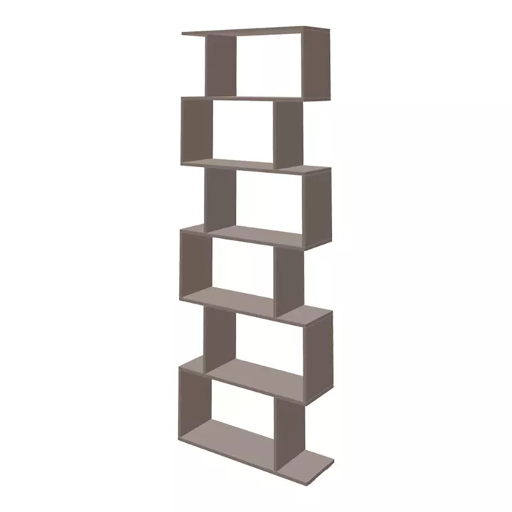 Bookcase Sezen pakoworld  in mocha color 70x24x191.5cm