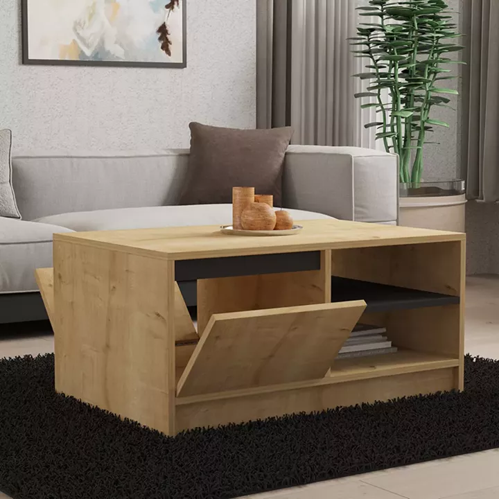 Coffee table Narli pakoworld in oak shade 90x60x45cm
