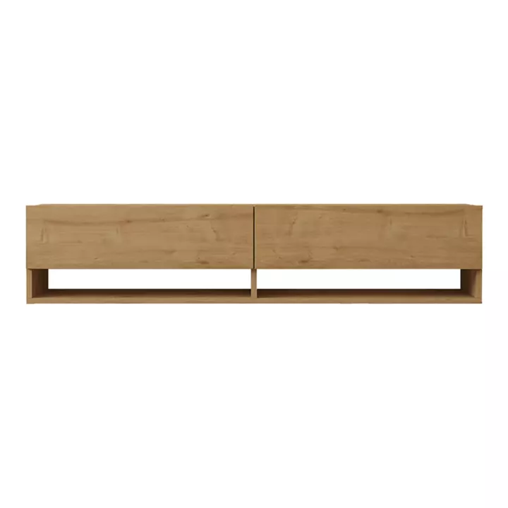 Melosa pakoworld wall-mounted TV cabinet in oak shade 141x30x31cm