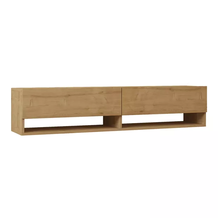 Melosa pakoworld wall-mounted TV cabinet in oak shade 141x30x31cm
