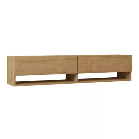 Melosa pakoworld wall-mounted TV cabinet in oak shade 141x30x31cm