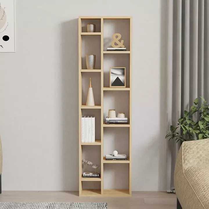 Βιβλιοθήκη Minicu pakoworld σε oak απόχρωση  44,4x19,6x150εκ