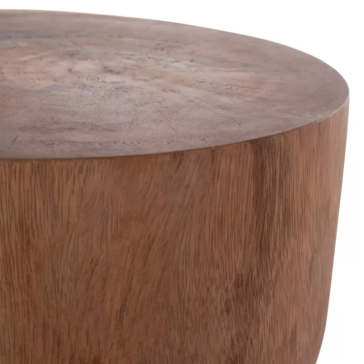 SIDE TABLE-STOOL CYLINDRICAL FEBRY HM9908 SOLID SUAR WOOD IN NATURAL Φ39,5x45,5Hcm.