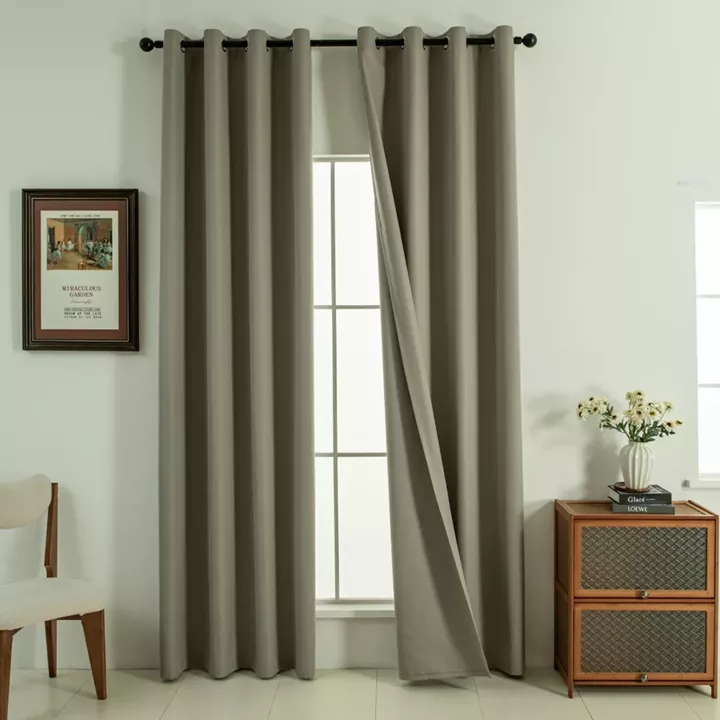 Beauty Home Κουρτίνα Full Blackout σκίασης με 8 κρίκους Soft Art 8391 Light Beige-C3 140x270 Μπεζ