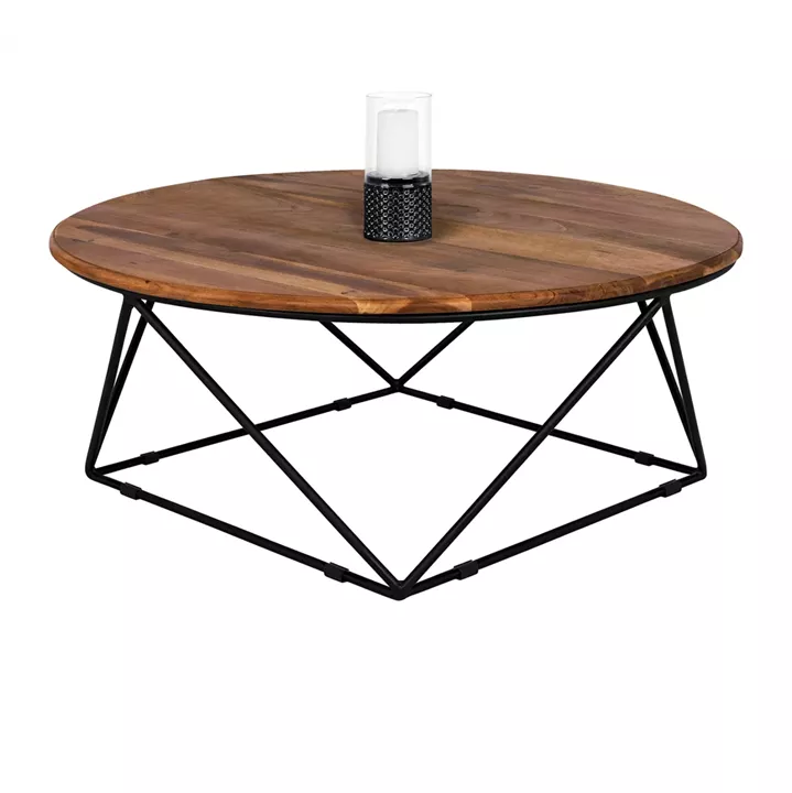 Coffee Table Berlin HM8201.11 solid acacia wood Φ90X36,5Η