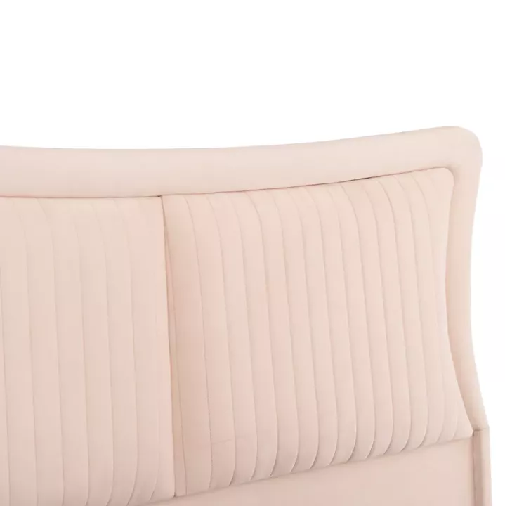 DOUBLE BED NESTOR HM715 BEIGE VELVET FOR MATTRESS 160x200cm.