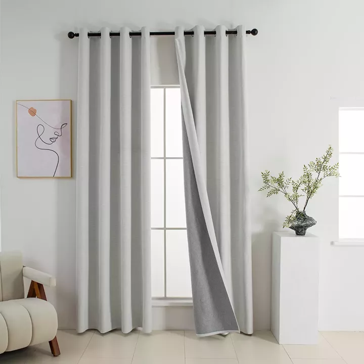 Beauty Home Κουρτίνα Full Blackout σκίασης με 8 κρίκους Elite Art 8392 Ice-No1 140x270 Πάγου