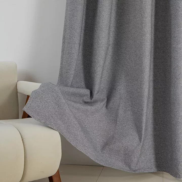 Beauty Home Κουρτίνα Full Blackout σκίασης με 8 κρίκους Elite Art 8392 Grey-Νο7 140x270 Σκούρο Γκρι