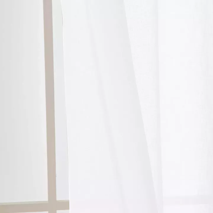 Beauty Home Κουρτίνα γάζα μονόχρωμη με 8 μεταλλικούς κρίκους Fit Art 8447 140x270 Λευκό
