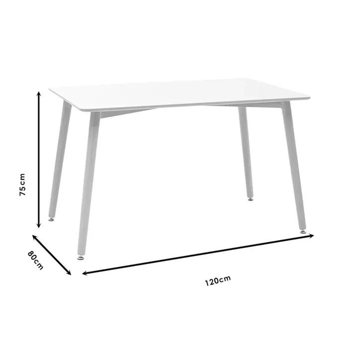 Aurora-Natali pakoworld dining table set of 5 pp-mdf in black-natural color 120x80x76cm