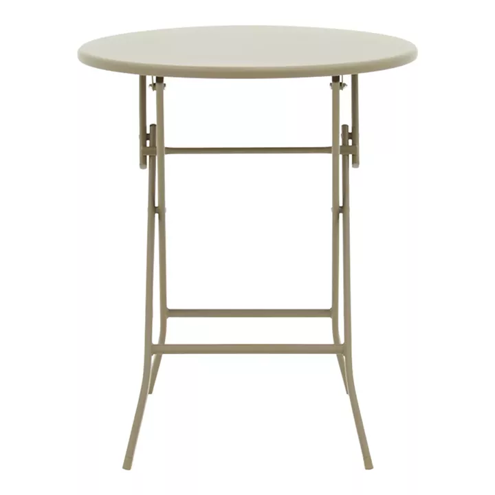 Albero-Tade pakoworld metal dining table in champagne shade D60x70cm