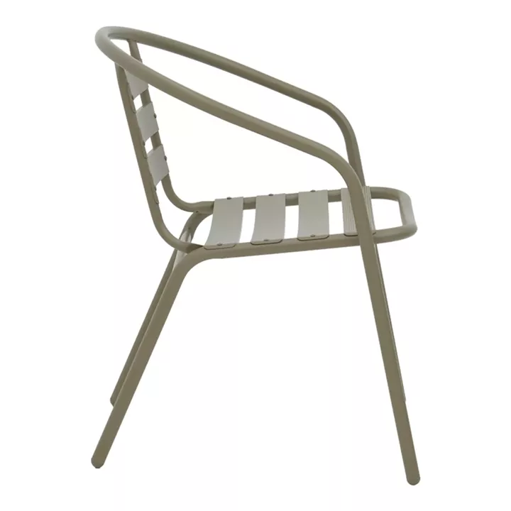 Albero-Tade pakoworld metal dining table in champagne shade D60x70cm
