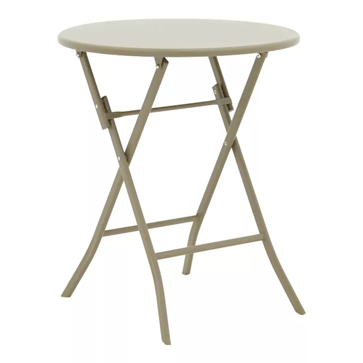 Albero-Lindaria pakoworld metal dining table in champagne shade D60x70cm