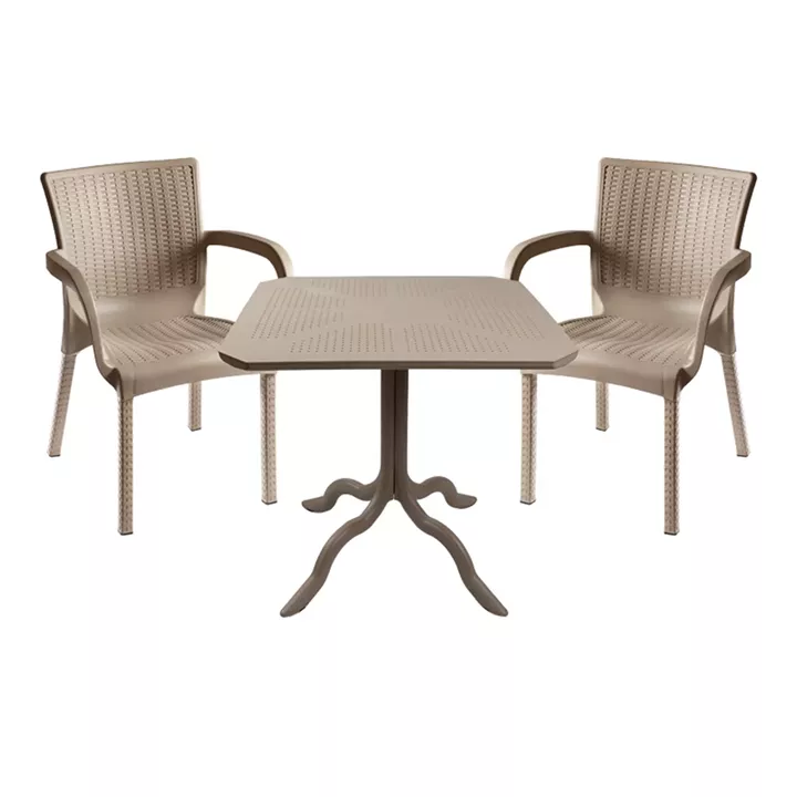 Icon-Festive pakoworld dining set 3pcs PP in cappuccino color