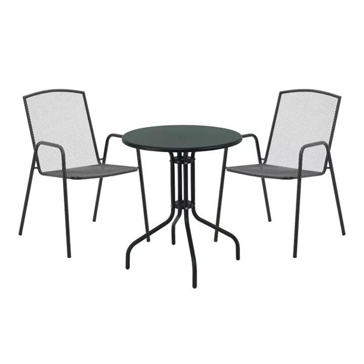 Vergo-Pomedon pakoworld dining set 3pcs metal in black shade
