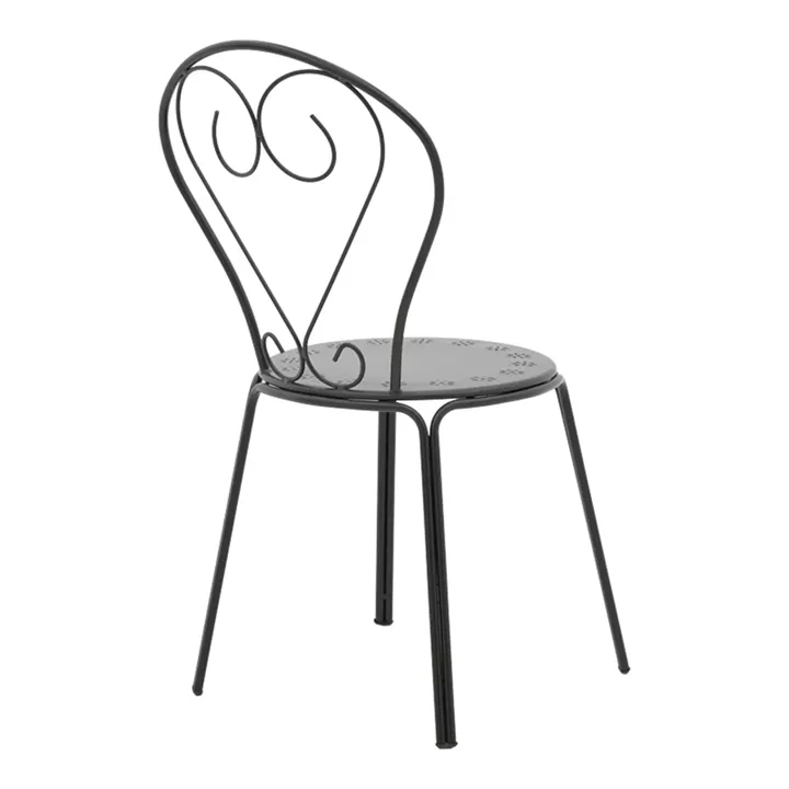 Vergo-Chari pakoworld dining set 3pcs metal in black shade