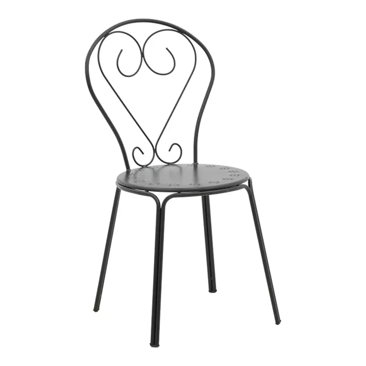 Vergo-Chari pakoworld dining set 3pcs metal in black shade