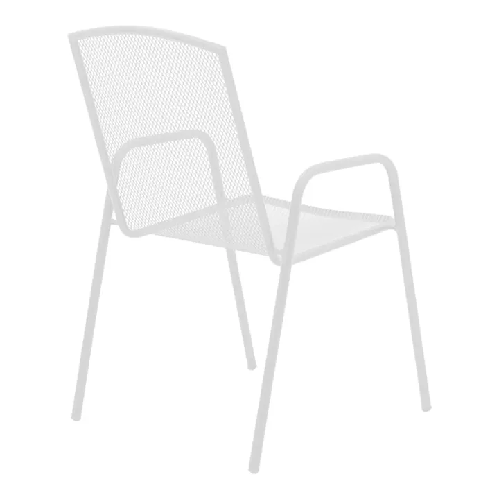 Watson-Pomedon pakoworld dining set 3pcs metal in white shade 70x70x70cm