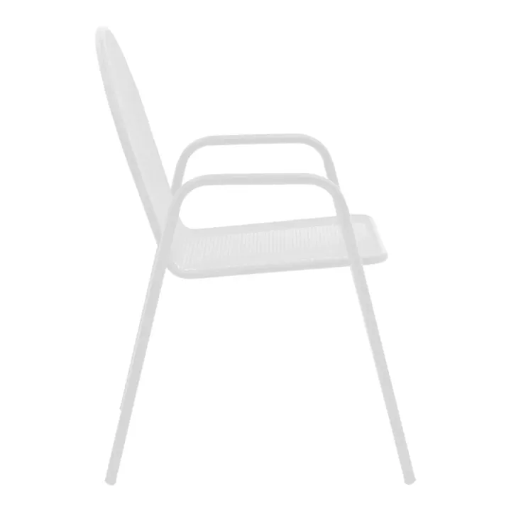 Watson-Tarete pakoworld dining set 3pcs metal in white shade 70x70x70cm