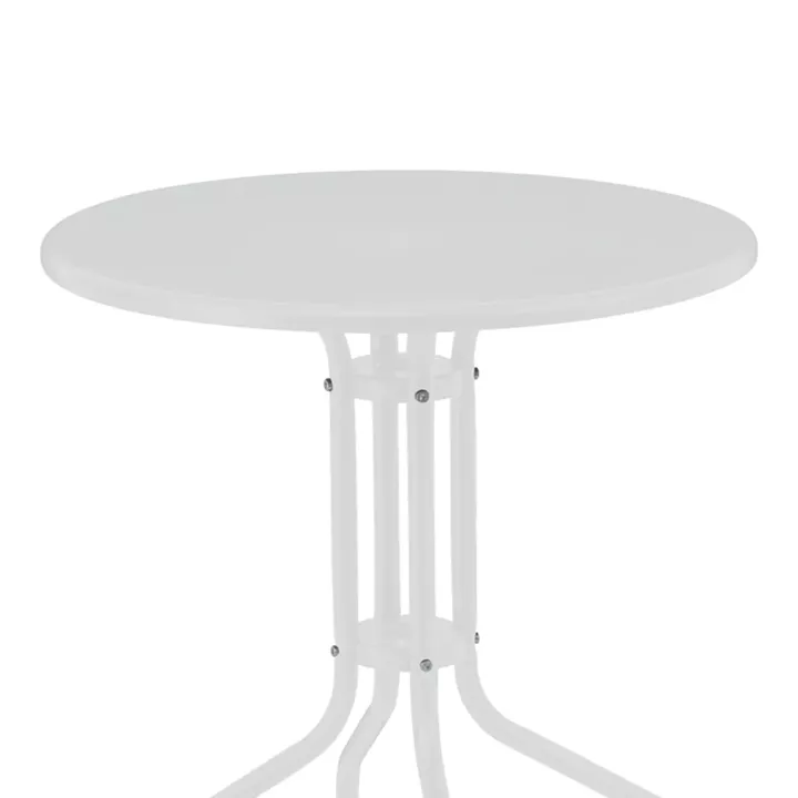 Vergo-Chari pakoworld dining set 3pcs metal in white shade