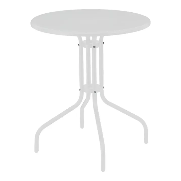 Vergo-Chari pakoworld dining set 3pcs metal in white shade