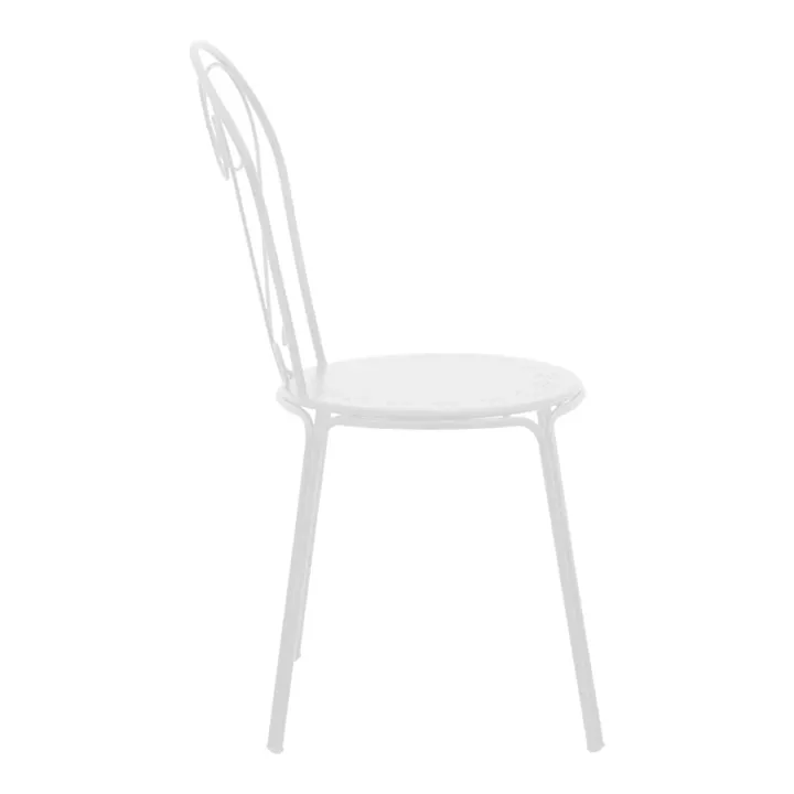 Vergo-Chari pakoworld dining set 3pcs metal in white shade