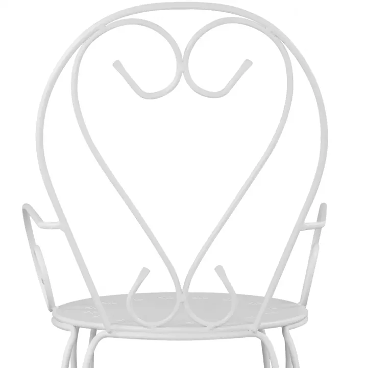 Metallic armchair Amore White HM5008.12 49x48x90 cm