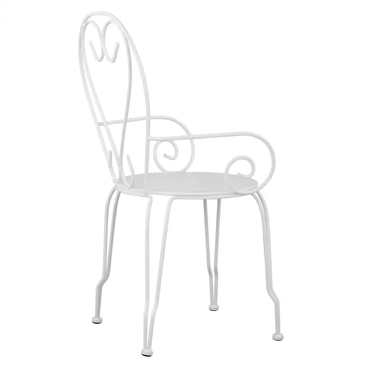 Metallic armchair Amore White HM5008.12 49x48x90 cm